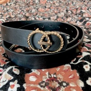 Double Circle Belt Black